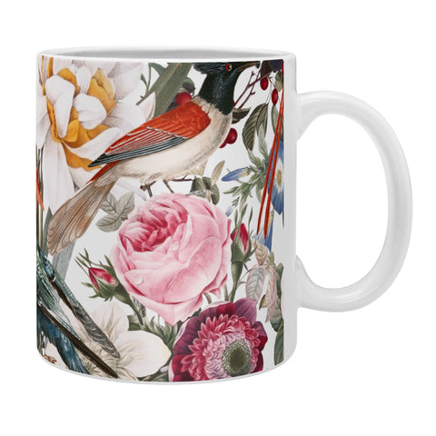 Burcu Korkmazyurek Floral and Birds XXXV Coffee Mug