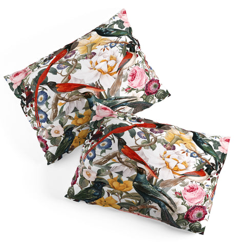 Burcu Korkmazyurek Floral and Birds XXXV Pillow Shams