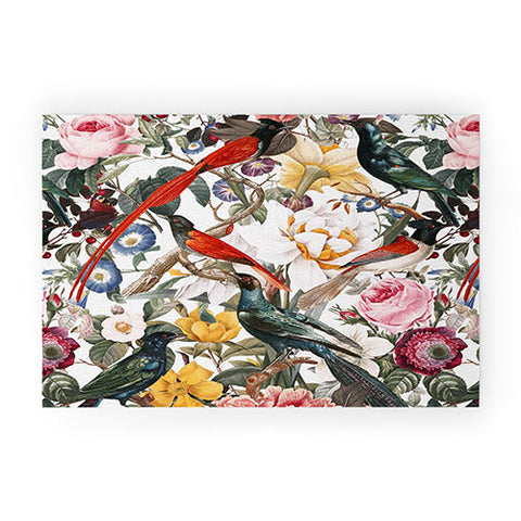 Burcu Korkmazyurek Floral and Birds XXXV Welcome Mat