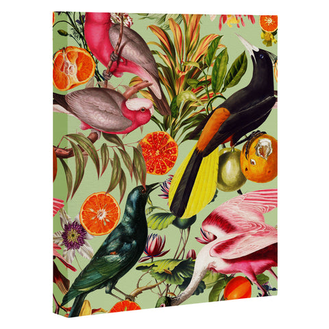 Burcu Korkmazyurek Floral and Birds XXXVII Art Canvas