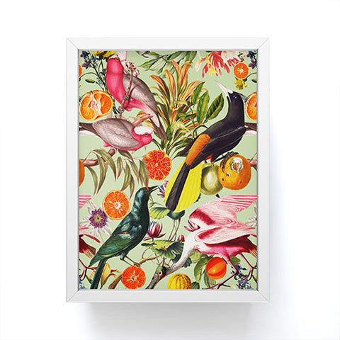 Burcu Korkmazyurek Floral and Birds XXXVII Framed Mini Art Print