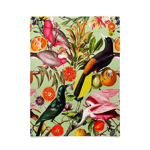 Burcu Korkmazyurek Floral and Birds XXXVII Poster