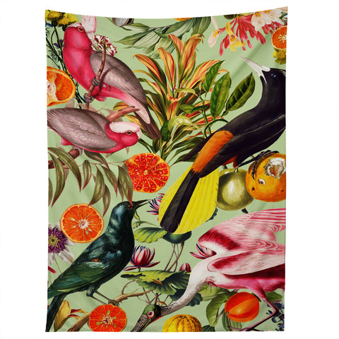 Burcu Korkmazyurek Floral and Birds XXXVII Tapestry