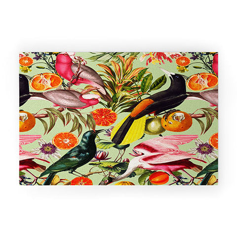 Burcu Korkmazyurek Floral and Birds XXXVII Welcome Mat