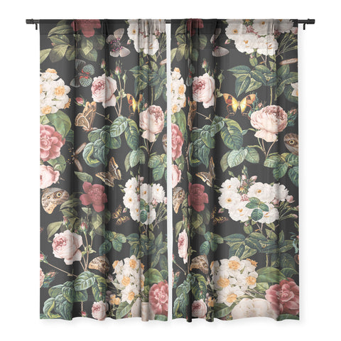 Burcu Korkmazyurek Floral and Butterflies Sheer Non Repeat