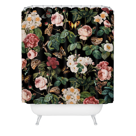 Burcu Korkmazyurek Floral and Butterflies Shower Curtain