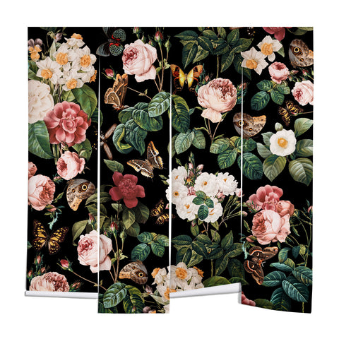 Burcu Korkmazyurek Floral and Butterflies Wall Mural