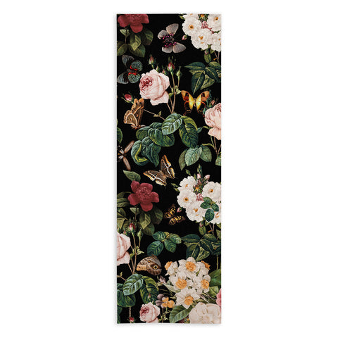 Burcu Korkmazyurek Floral and Butterflies Yoga Towel