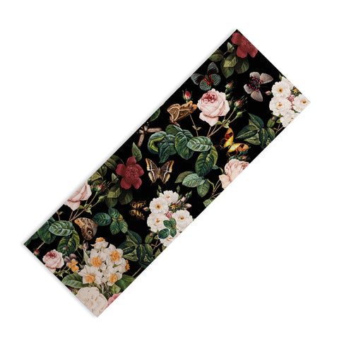Burcu Korkmazyurek Floral and Butterflies Yoga Mat