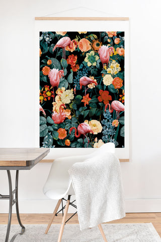 Burcu Korkmazyurek Floral and Flamingo II Art Print And Hanger