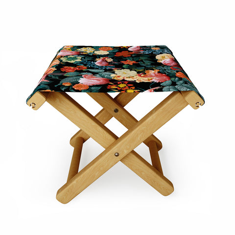 Burcu Korkmazyurek Floral and Flamingo II Folding Stool