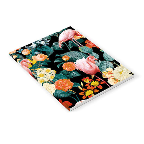 Burcu Korkmazyurek Floral and Flamingo II Notebook