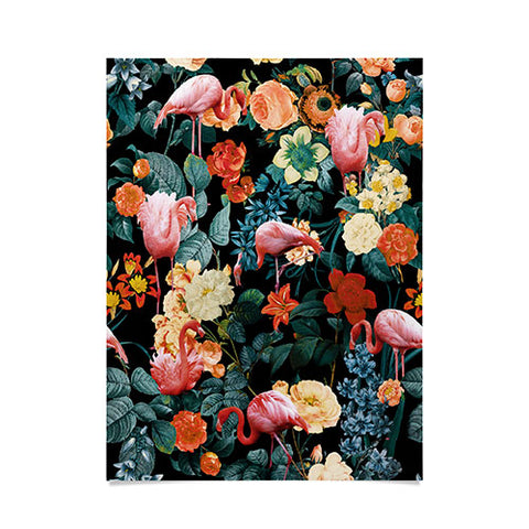 Burcu Korkmazyurek Floral and Flamingo II Poster