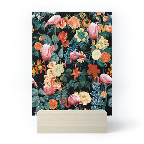 Burcu Korkmazyurek Floral and Flamingo II Mini Art Print