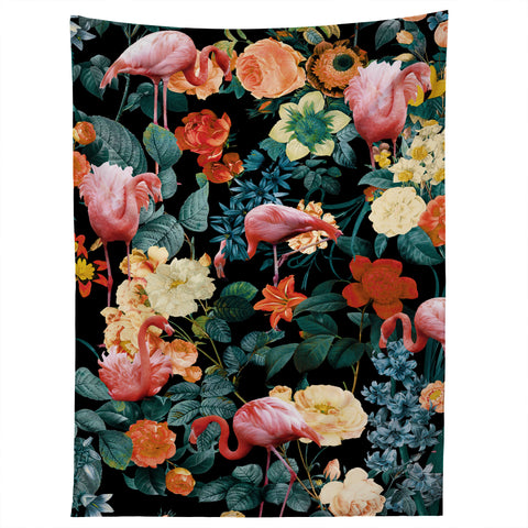 Burcu Korkmazyurek Floral and Flamingo II Tapestry