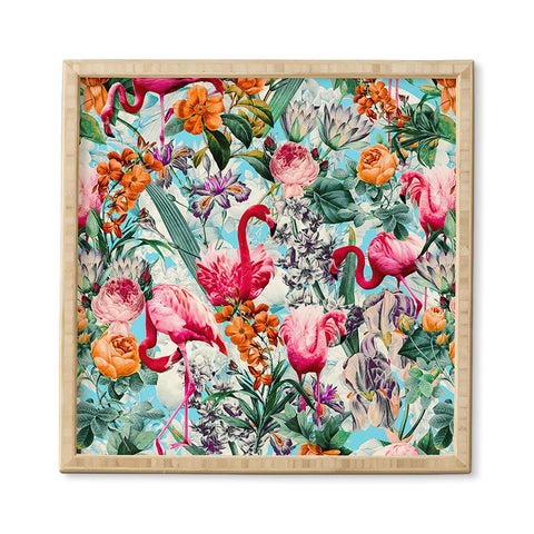 Burcu Korkmazyurek Floral and Flamingo VII Framed Wall Art
