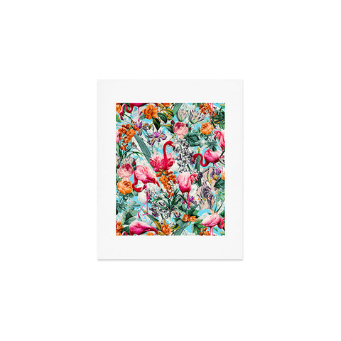 Burcu Korkmazyurek Floral and Flamingo VII Art Print