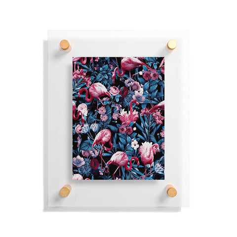 Burcu Korkmazyurek Floral and Flamingo VIII Floating Acrylic Print