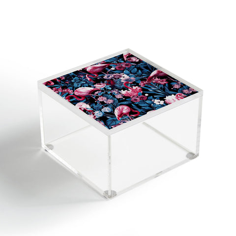 Burcu Korkmazyurek Floral and Flamingo VIII Acrylic Box