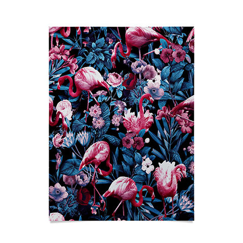 Burcu Korkmazyurek Floral and Flamingo VIII Poster