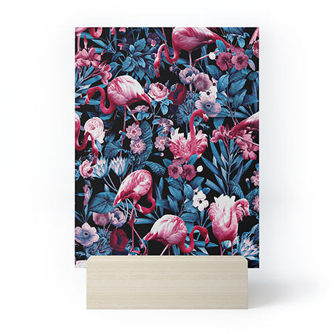 Burcu Korkmazyurek Floral and Flamingo VIII Mini Art Print