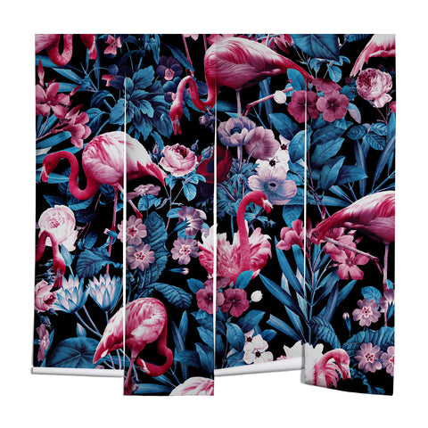 Burcu Korkmazyurek Floral and Flamingo VIII Wall Mural