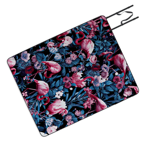Burcu Korkmazyurek Floral and Flamingo VIII Picnic Blanket