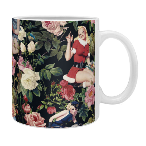 Burcu Korkmazyurek Floral and Pin Up Girls Coffee Mug