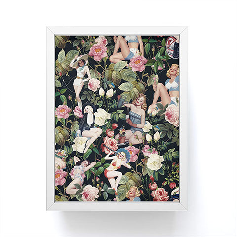 Burcu Korkmazyurek Floral and Pin Up Girls Framed Mini Art Print