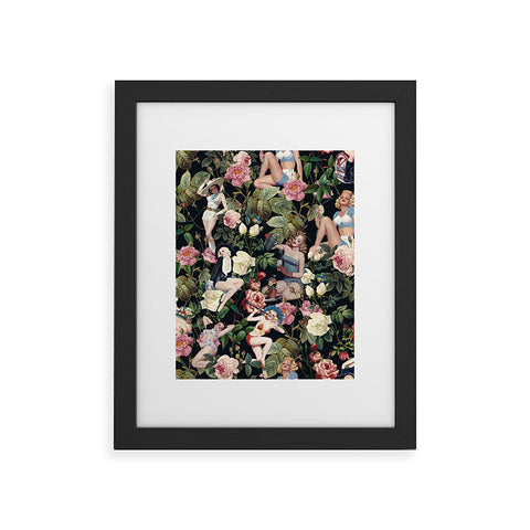 Burcu Korkmazyurek Floral and Pin Up Girls Framed Art Print