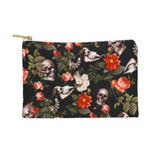Burcu Korkmazyurek Floral and Skull Pattern Pouch