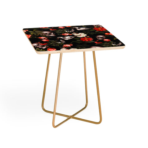 Burcu Korkmazyurek Floral and Skull Pattern Side Table