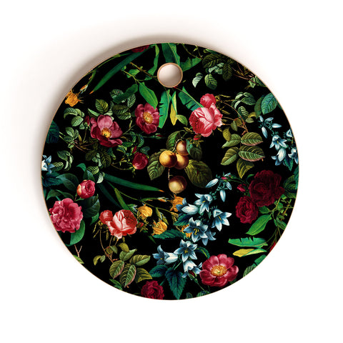 Burcu Korkmazyurek Floral Jungle Cutting Board Round