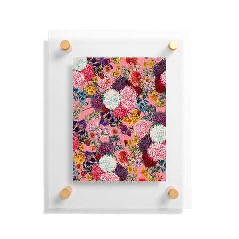 Burcu Korkmazyurek Floral Pink Pattern Floating Acrylic Print