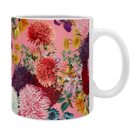 Burcu Korkmazyurek Floral Pink Pattern Coffee Mug