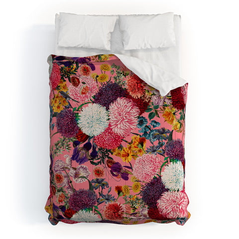Burcu Korkmazyurek Floral Pink Pattern Comforter