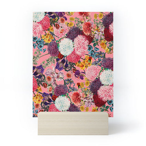 Burcu Korkmazyurek Floral Pink Pattern Mini Art Print