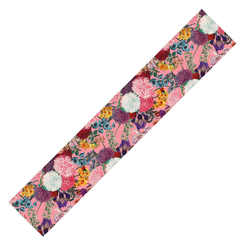 Burcu Korkmazyurek Floral Pink Pattern Table Runner