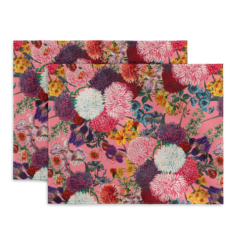Burcu Korkmazyurek Floral Pink Pattern Placemat