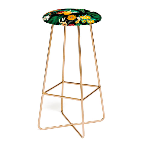 Burcu Korkmazyurek Fruit and Floral Pattern Bar Stool