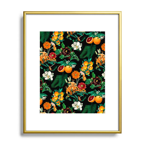 Burcu Korkmazyurek Fruit and Floral Pattern Metal Framed Art Print