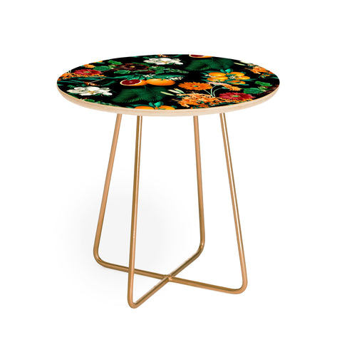 Burcu Korkmazyurek Fruit and Floral Pattern Round Side Table
