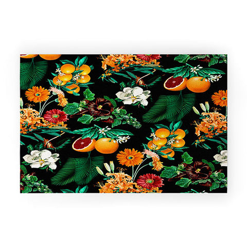 Burcu Korkmazyurek Fruit and Floral Pattern Welcome Mat