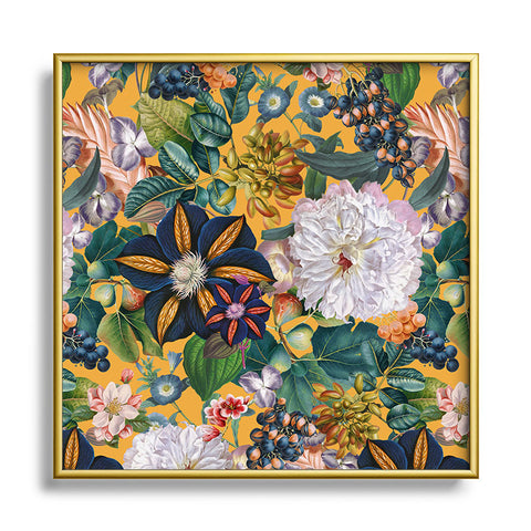 Burcu Korkmazyurek Garden of Eden II Square Metal Framed Art Print