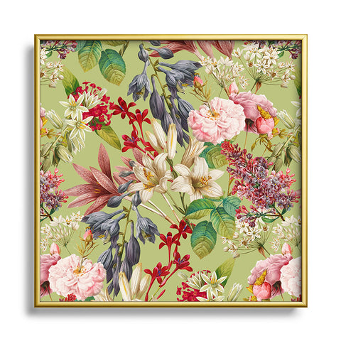 Burcu Korkmazyurek Garden of Eden Metal Square Framed Art Print