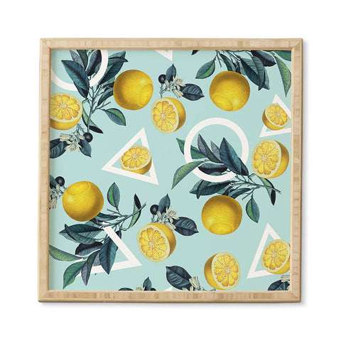 Burcu Korkmazyurek Geometric and Lemon III Framed Wall Art