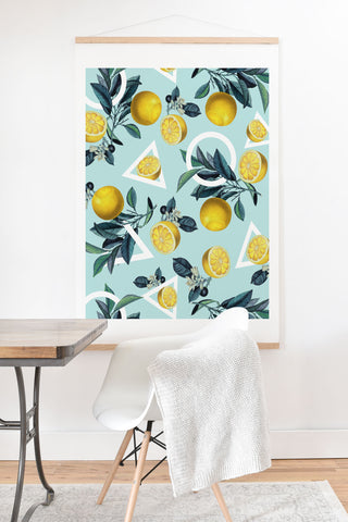 Burcu Korkmazyurek Geometric and Lemon III Art Print And Hanger