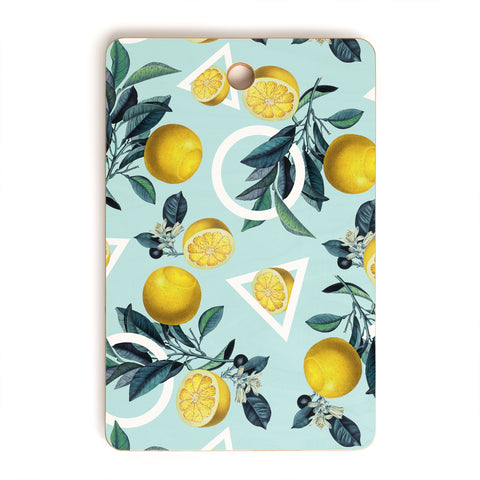 Burcu Korkmazyurek Geometric and Lemon III Cutting Board Rectangle