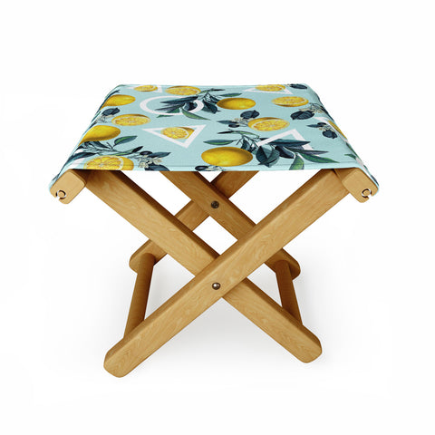 Burcu Korkmazyurek Geometric and Lemon III Folding Stool