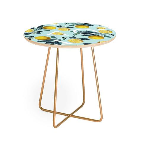 Burcu Korkmazyurek Geometric and Lemon III Round Side Table